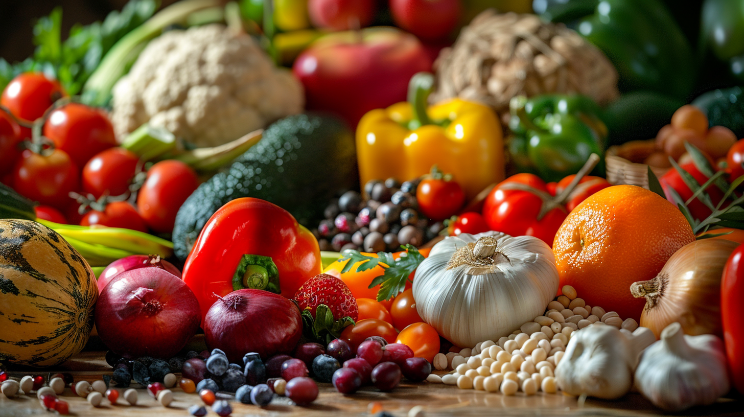 Старша пара готує овочевий салат на кухні